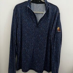 Men's Greyson Blue Patterned 1/4 Zip